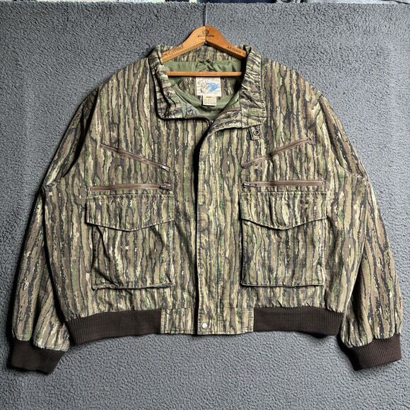 Vintage Trophy Club Realtree Jacket Men's XXL Camo Zip Pockets Hardwood - Picture 1 of 12